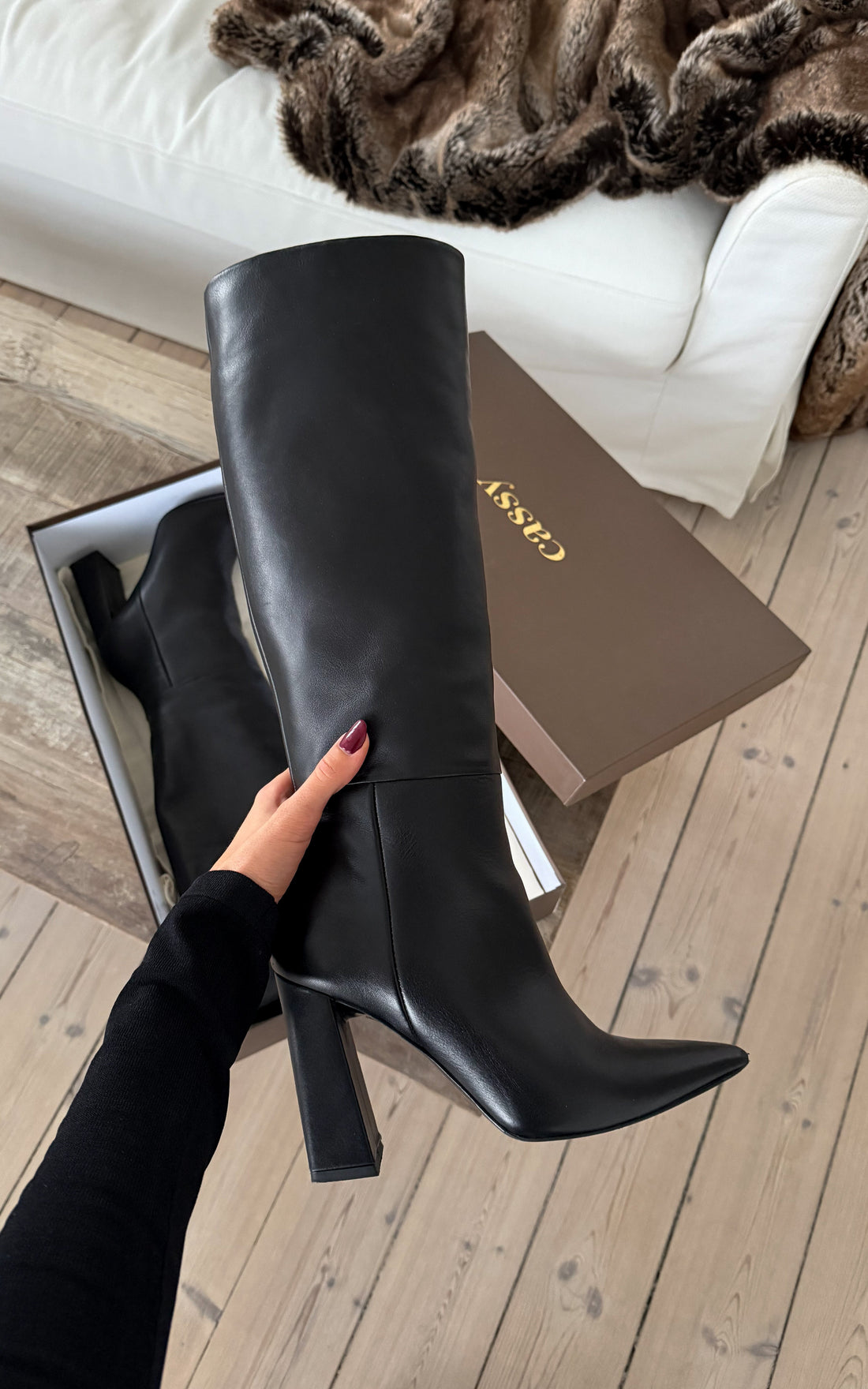 Giuseppa Bottes Cuir Noir