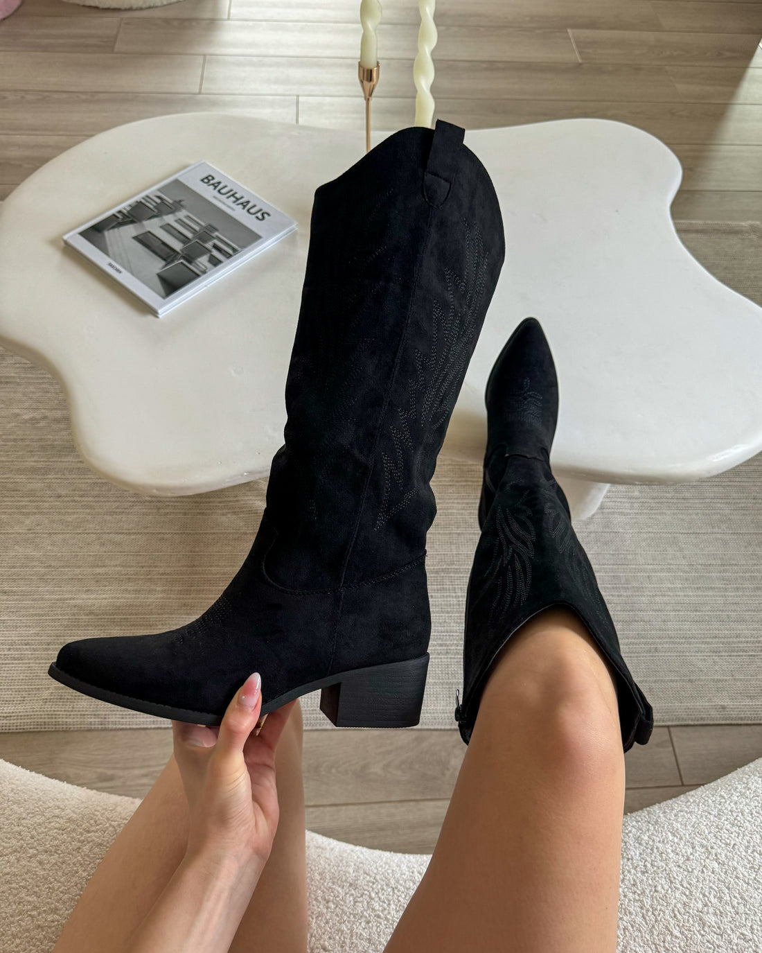 Brooke Bottes Santiags Noir