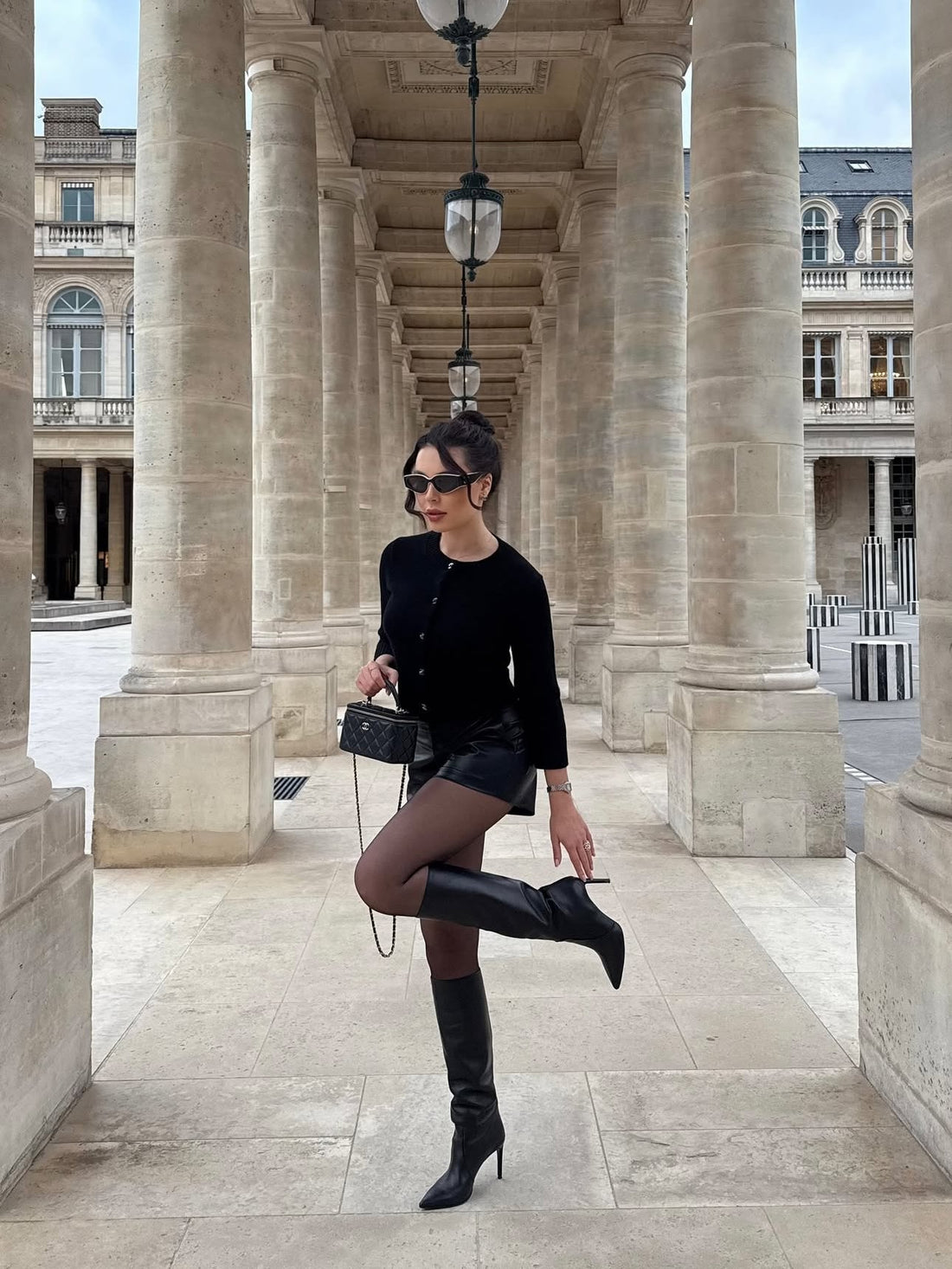 Claudia Bottes Cuir Noir