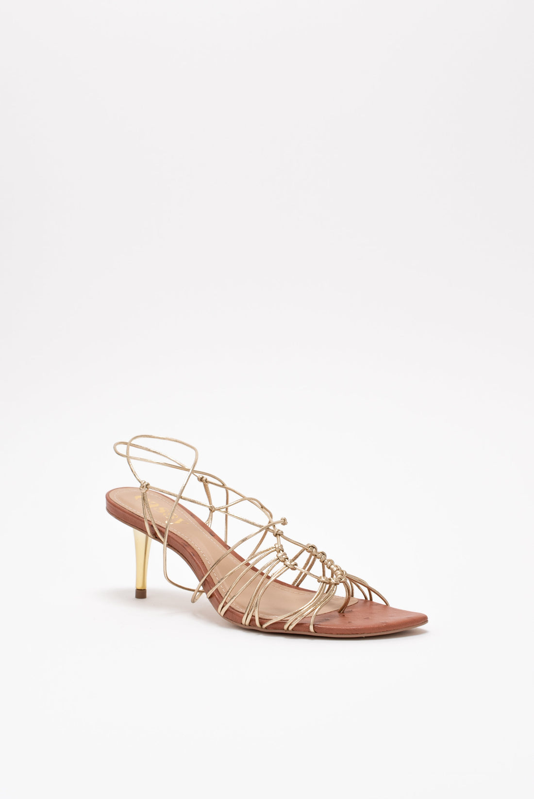 Noelia Sandales Cuir Gold