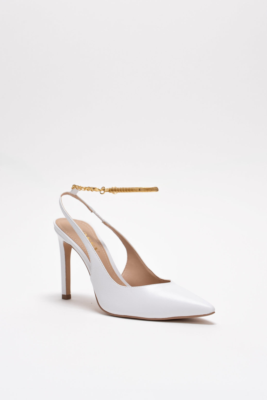 Yuliana Escarpins Cuir Blanc