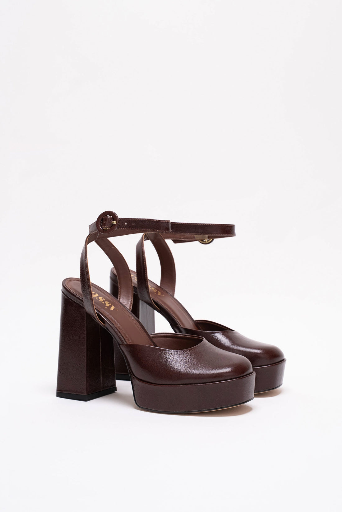 Vitoria Compensées Cuir Burgundy