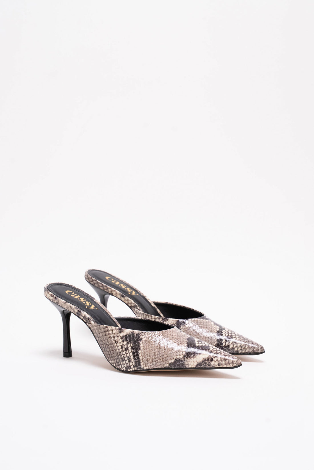 Katia Mules Cuir Python