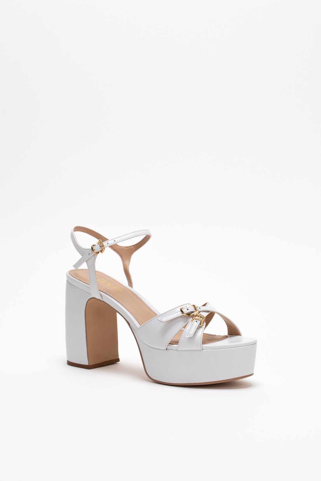 Ivanna Compensées Cuir Blanc